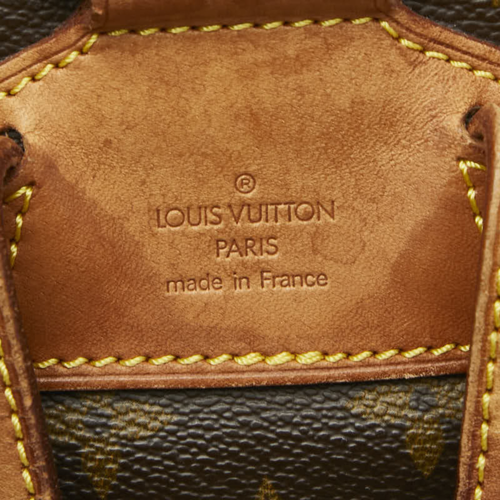LOUIS VUITTON Authentic Brown Monogram Leather Backpack - Picture 13 of 14